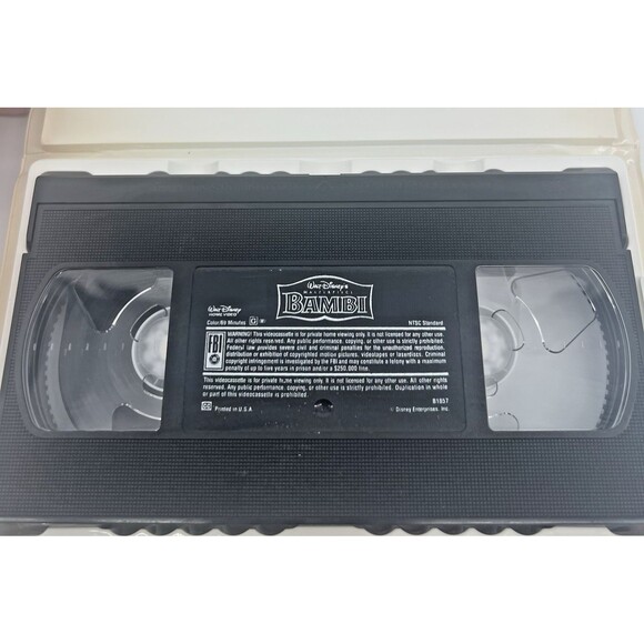 1997 Walt Disney’s Masterpiece Bambi 55Th Anniversary VHS - Picture 5 of 10